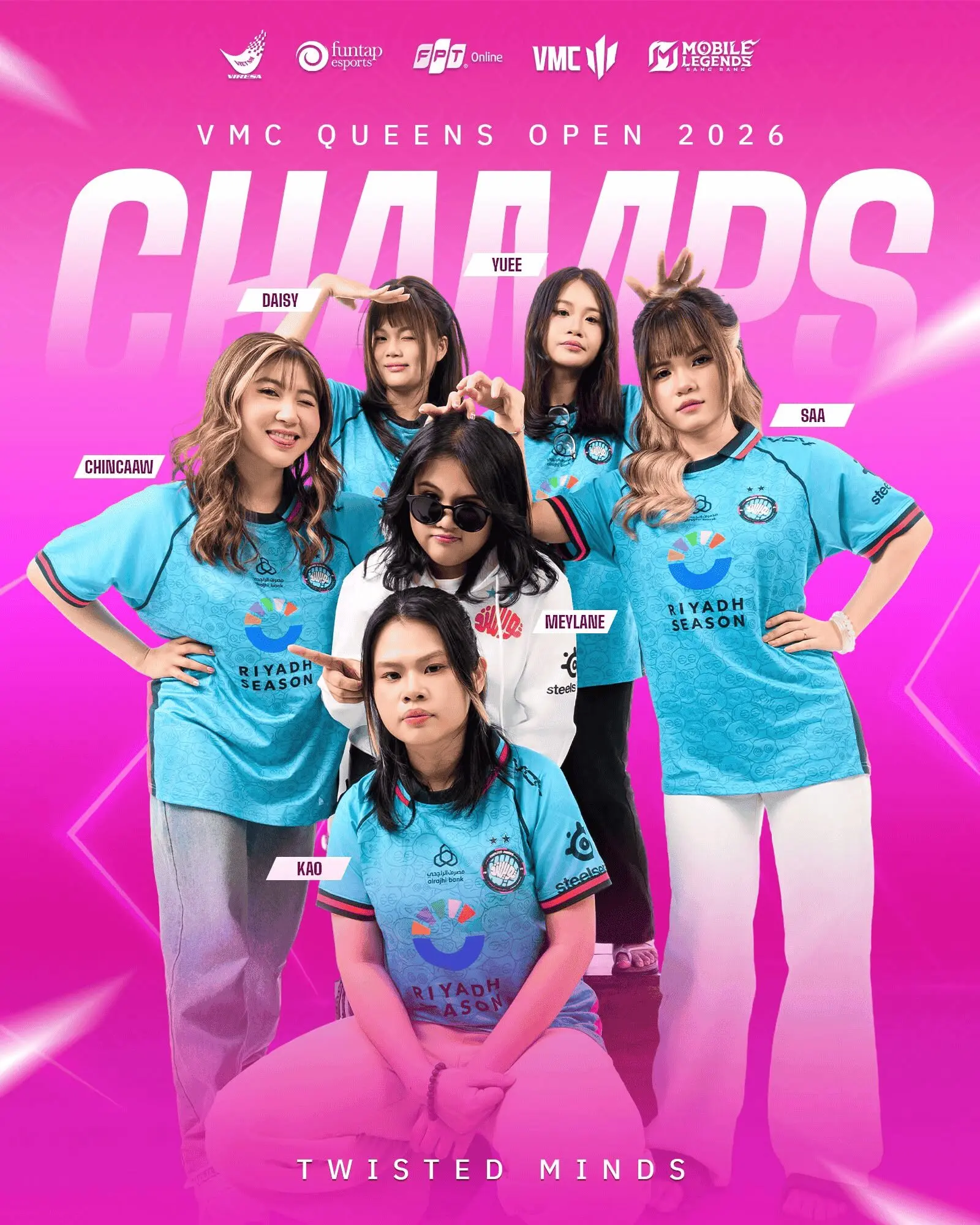 Графика Twisted Minds VN после победы на VMC Queens Open 2026
